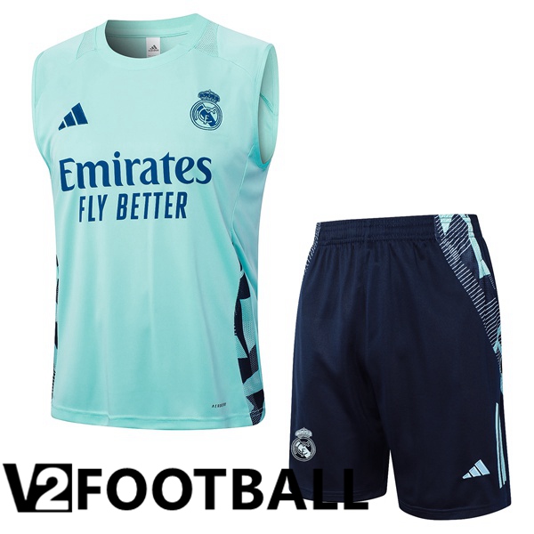 Real Madrid Gilet Soccer + Shorts Green 2024/2025