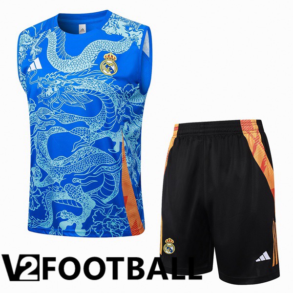 Real Madrid Gilet Soccer + Shorts Blue 2024/2025