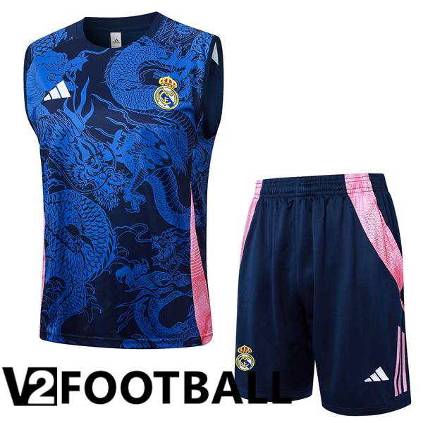 Real Madrid Gilet Soccer + Shorts Blue Royal 2024/2025