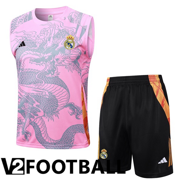 Real Madrid Gilet Soccer + Shorts Pink 2024/2025