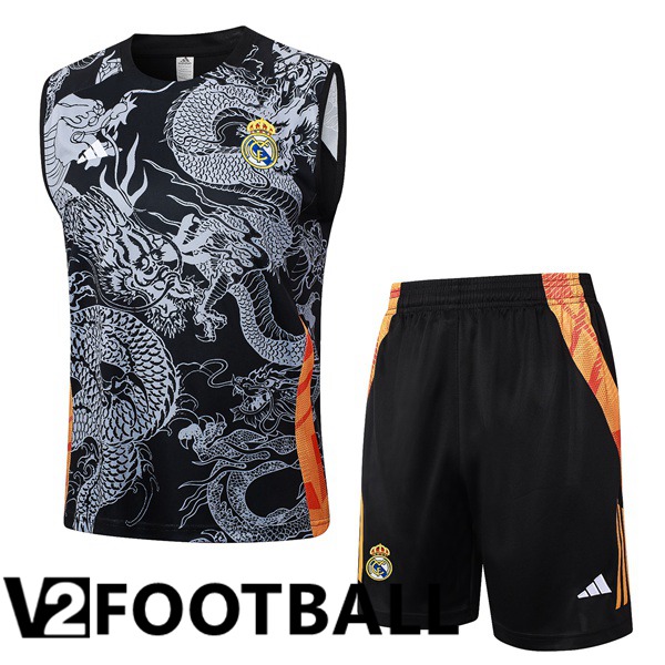 Real Madrid Gilet Soccer + Shorts Black 2024/2025