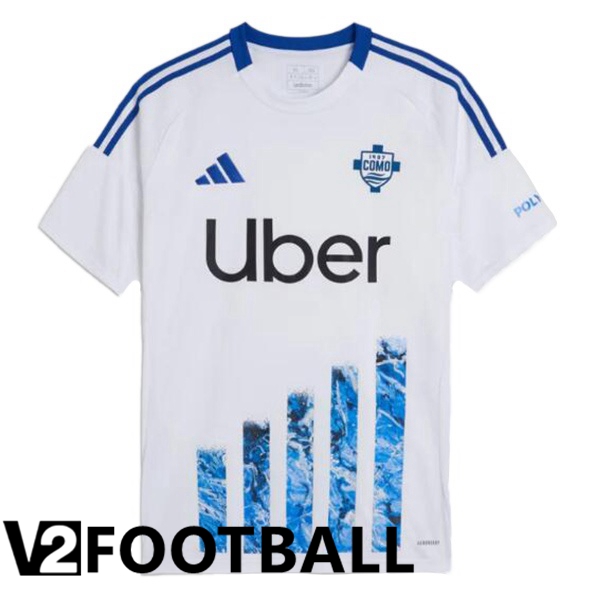 Como 1907 Away Soccer Shirt White 2024/2025