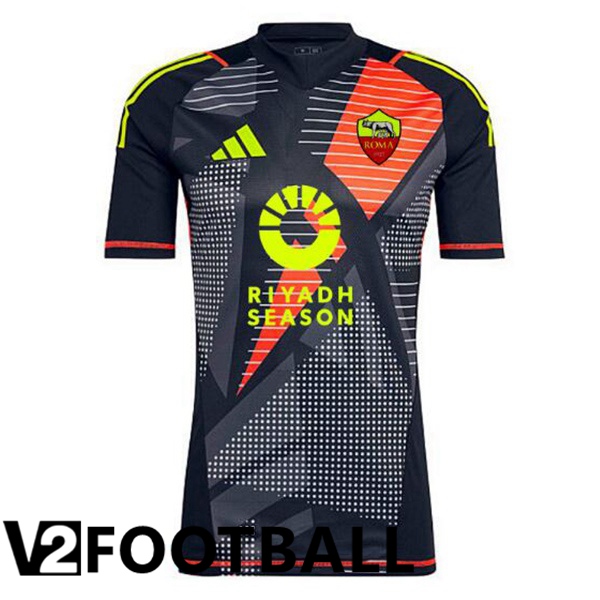 AS Rome Goalkeeper Soccer Shirt Black 2024/2025