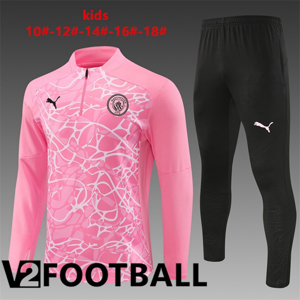 Manchester City Kids kit Training Tracksuit Pink 2024/2025