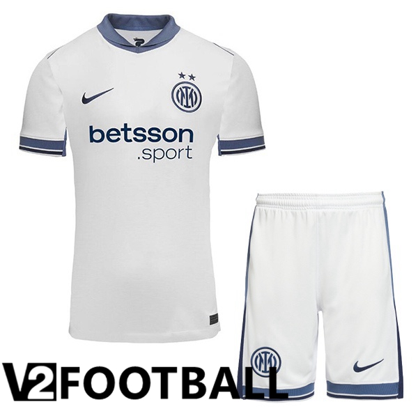 Inter Milan Kids Away Soccer Shirt White 2024/2025