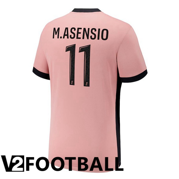 Paris PSG (M.Asensio 11) Third Soccer Shirt Pink 2024/2025