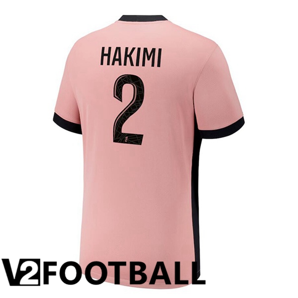 Paris PSG (Hakimi 2) Third Soccer Shirt Pink 2024/2025