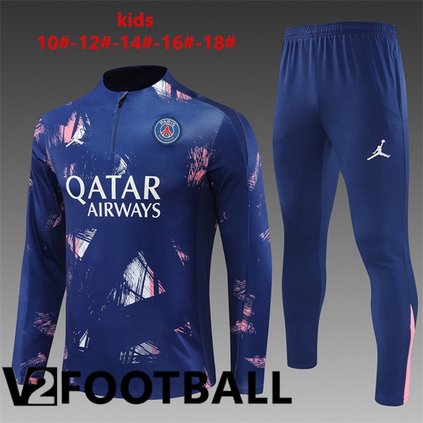 Paris PSG Kids kit Training Tracksuit Blue Royal 2024/2025