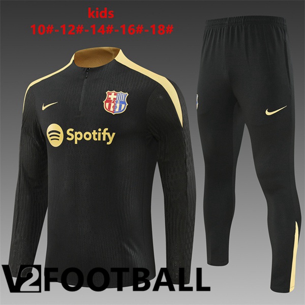 FC Barcelona Kids kit Training Tracksuit Black 2024/2025