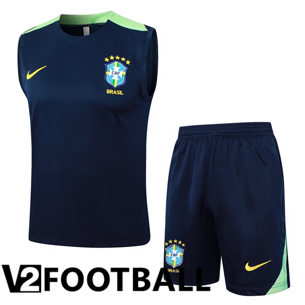 Brazil Gilet Soccer + Shorts Blue Royal 2024/2025