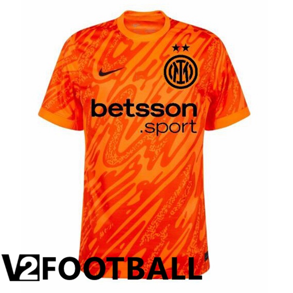 Inter Milan Goalkeeper Soccer Shirt Orange 2024/2025