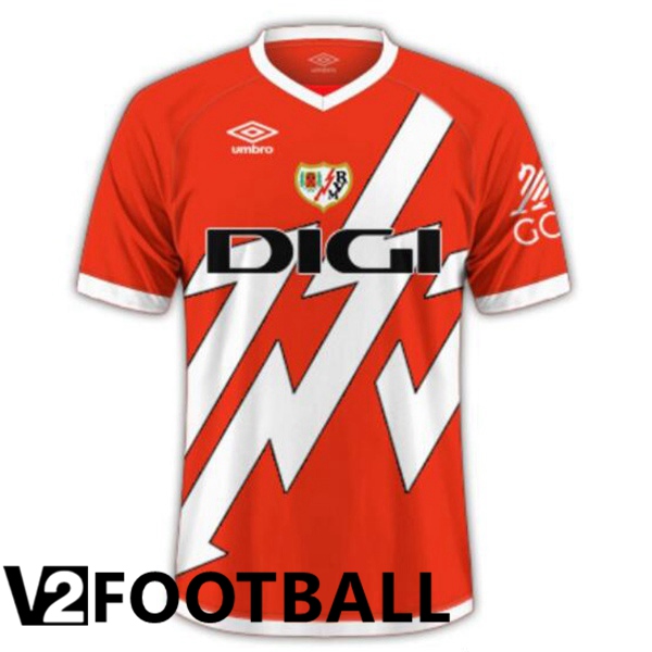 Rayo Vallecano Away Soccer Shirt Red 2024/2025