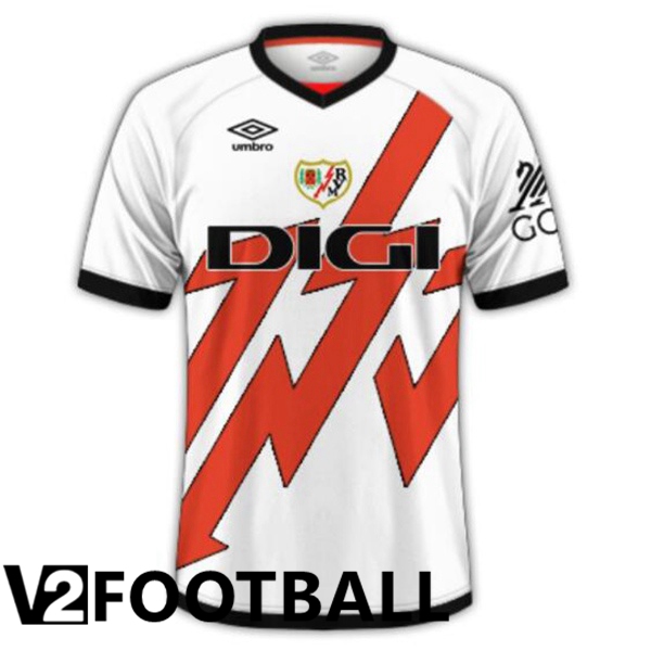 Rayo Vallecano Home Soccer Shirt White 2024/2025