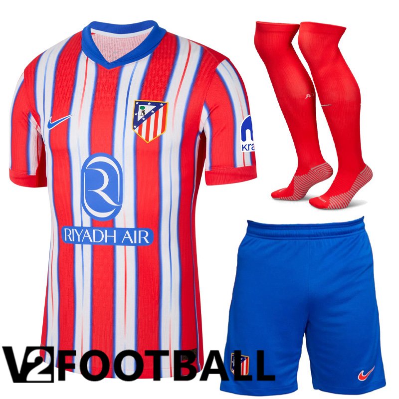 Atletico Madrid Home kit Soccer Shirt (Shorts + Socks) 2024/2025