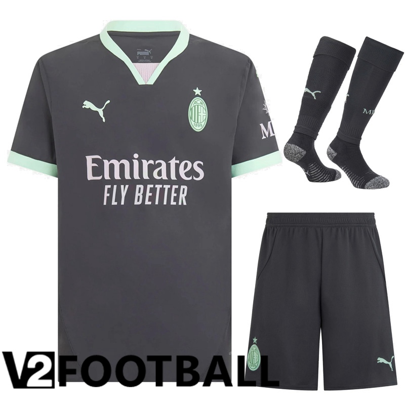 AC Milan Third kit Soccer Shirt (Shorts + Socks) 2024/2025