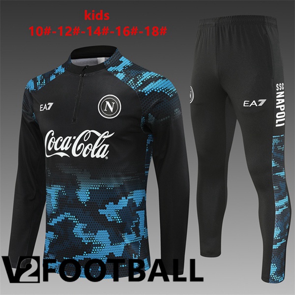 SSC Napoli Kids kit Training Tracksuit Black Blue 2024/2025