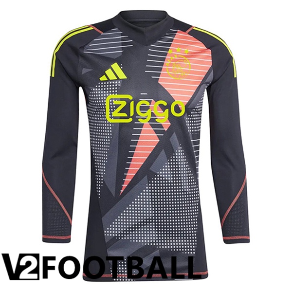 Ajax Goalkeeper Soccer Shirt Long sleeve Black 2024/2025