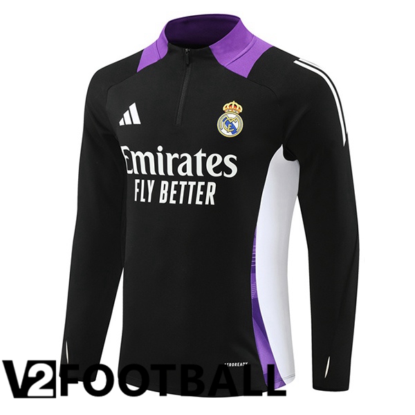 Real Madrid Training Sweatshirt Purple Black 2024/2025