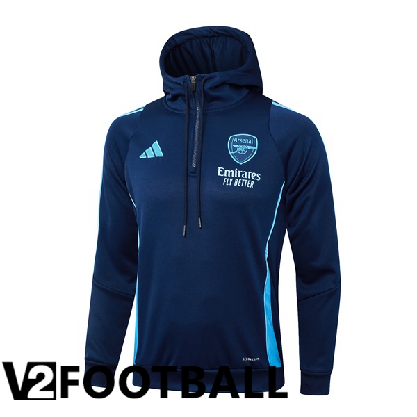 Arsenal Training Sweatshirt Hoodie Blue Royal 2024/2025