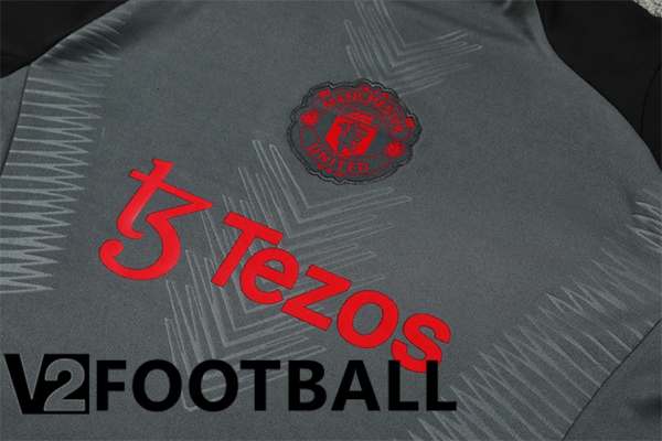 Manchester United kit Training Tracksuit Black Grey 2024/2025