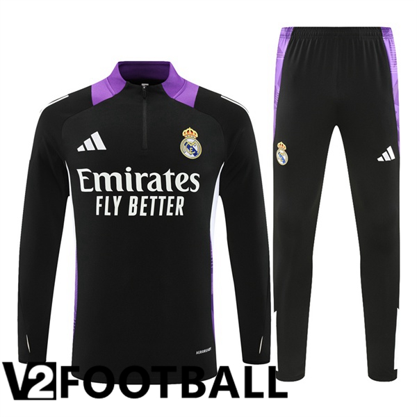 Real Madrid kit Training Tracksuit Purple Black 2024/2025