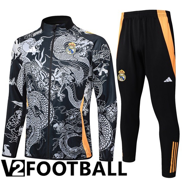 Real Madrid kit Training Jacket Suit Black 2024/2025