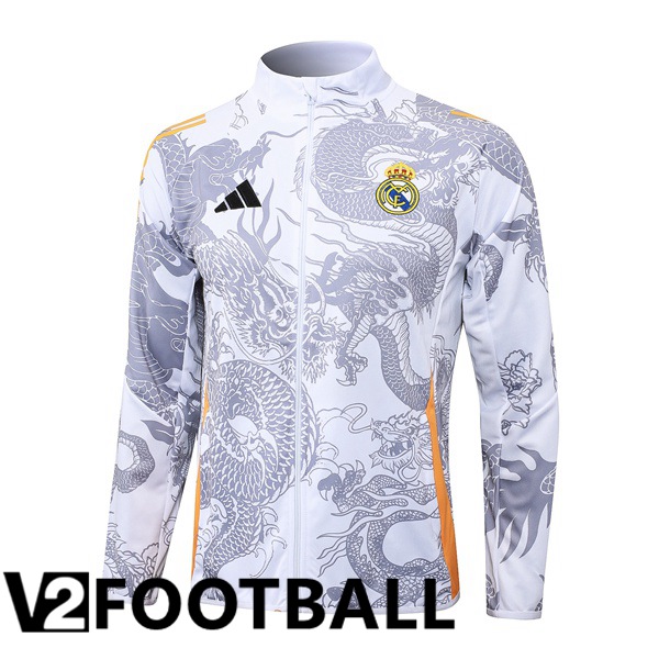 Real Madrid Training Jacket White 2024/2025