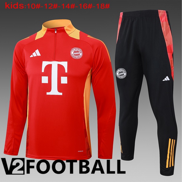 Bayern Munich Kids kit Training Tracksuit Red 2024/2025