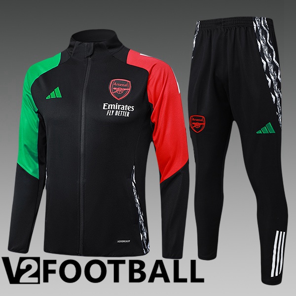 Arsenal Kids kit Training Jacket Suit Red Black Green 2024/2025