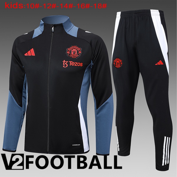 Manchester United Kids kit Training Jacket Suit Black 2024/2025