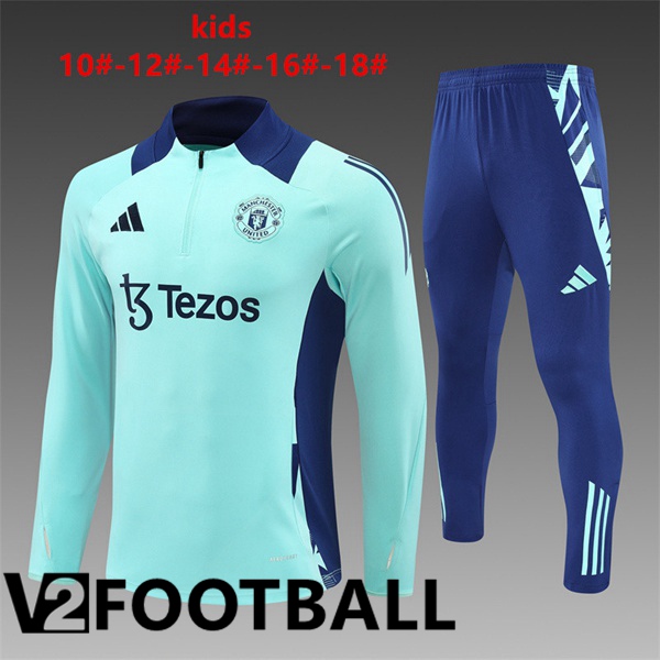 Manchester United Kids kit Training Tracksuit Blue 2024/2025