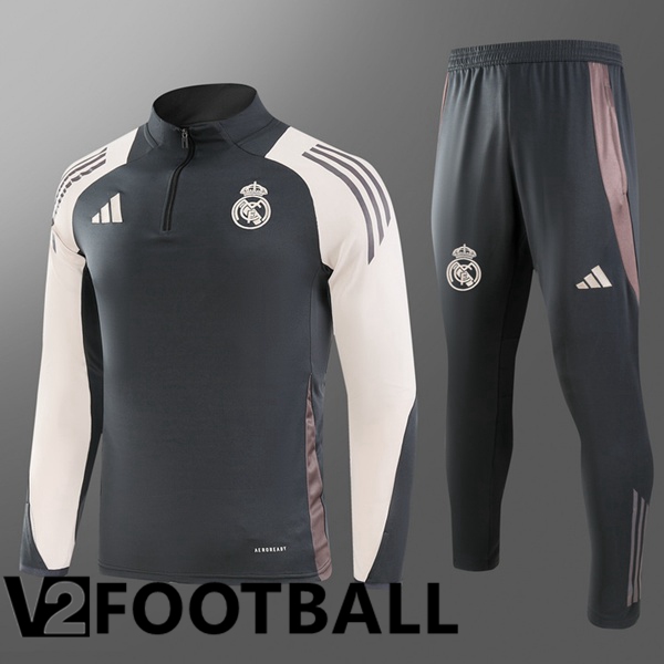 Real Madrid Kids kit Training Tracksuit Grey 2024/2025