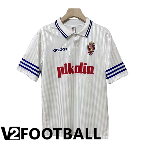 Real Zaragoza Retro Home Soccer Shirt 1995/1996