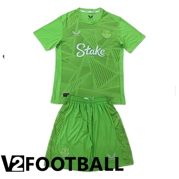 Everton Kids Goalkeeper Soccer Shirt Green 2024/2025