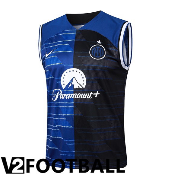 Inter Milan Gilet Soccer Blue Black 2024/2025