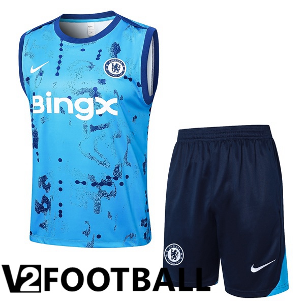 FC Chelsea Gilet Soccer + Shorts Blue 2024/2025