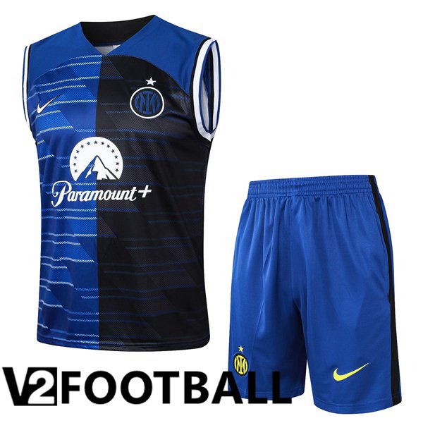 Inter Milan Gilet Soccer + Shorts Blue Black 2024/2025