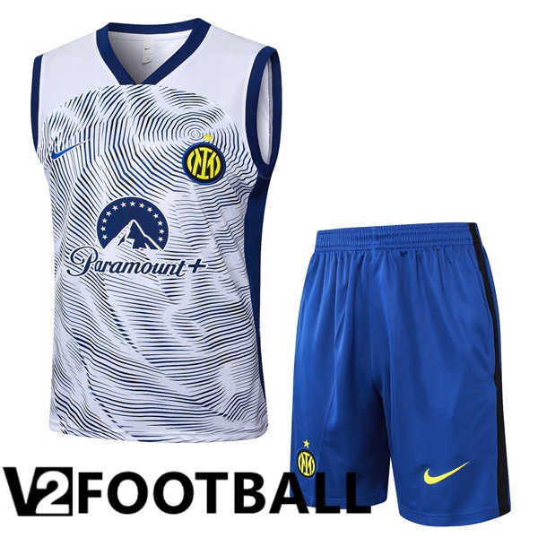 Inter Milan Gilet Soccer + Shorts White 2024/2025