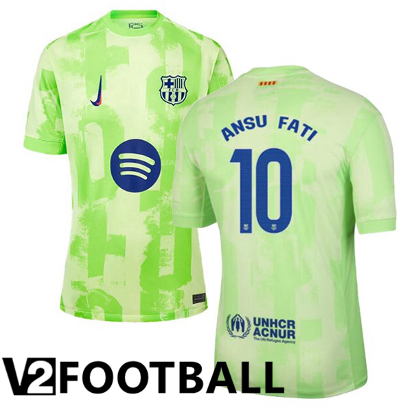 FC Barcelona (ANSU FATI 10) Third Soccer Shirt Green 2024/2025