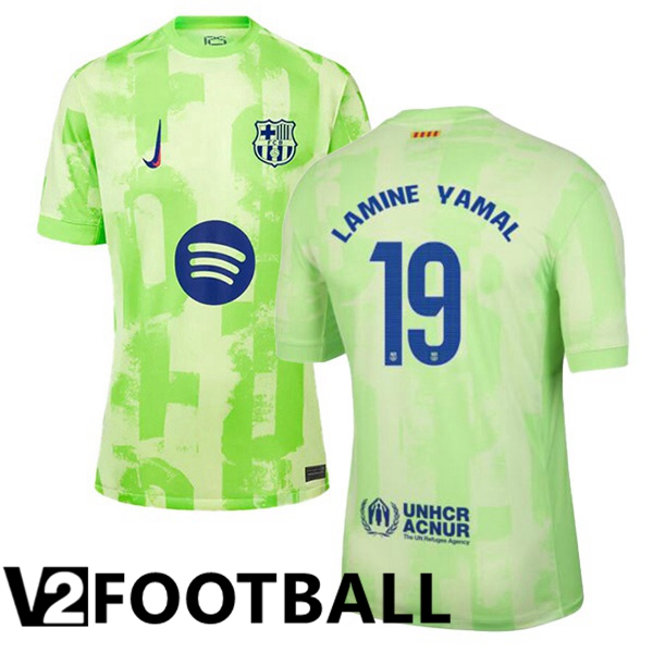 FC Barcelona (LAMINE YAMAL 19) Third Soccer Shirt Green 2024/2025