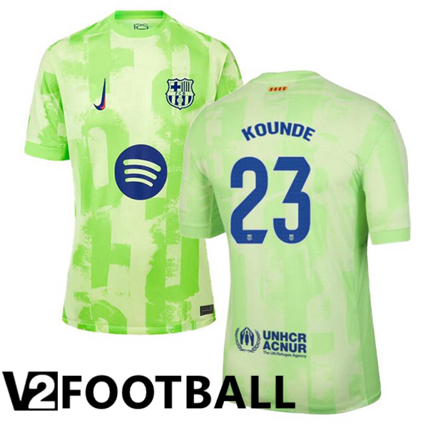 FC Barcelona (KOUNDE 23) Third Soccer Shirt Green 2024/2025