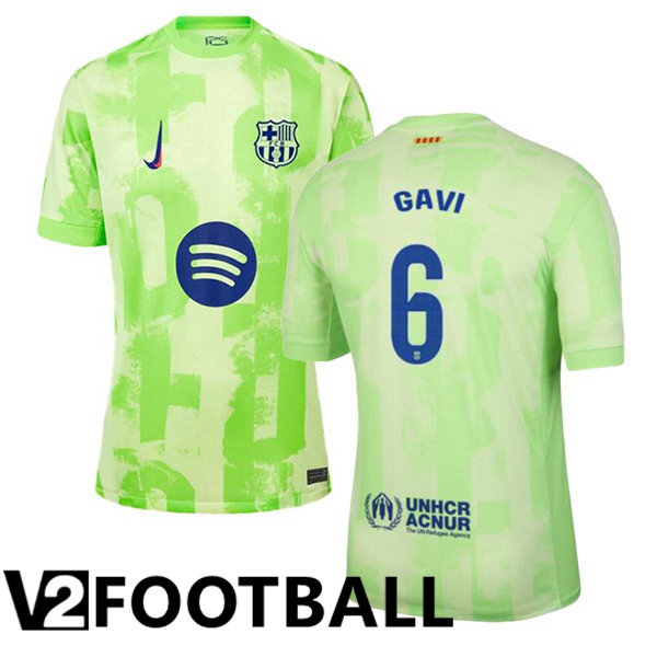 FC Barcelona (GAVI 6) Third Soccer Shirt Green 2024/2025