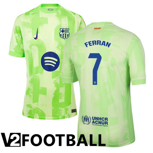 FC Barcelona (FERRAN 7) Third Soccer Shirt Green 2024/2025