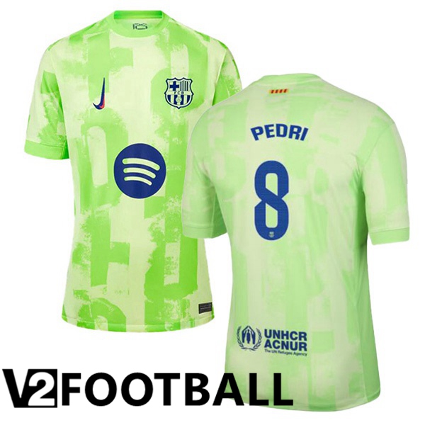 FC Barcelona (PEDRI 8) Third Soccer Shirt Green 2024/2025