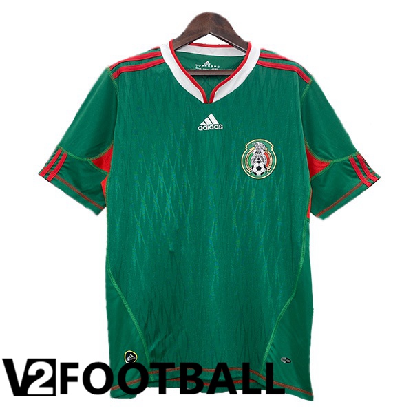 Mexico Retro Home Soccer Shirt Green 2010