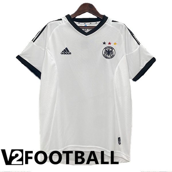 Germany Retro Home Soccer Shirt White 2002-2003