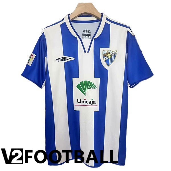 Malaga Retro Home Soccer Shirt Blue White 2005-2006