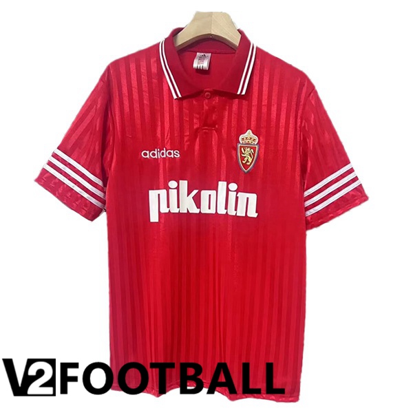 Real Zaragoza Retro Away Soccer Shirt Red 1995-1996