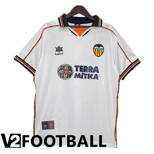 Valencia CF Retro Home Soccer Shirt White 1999-2000