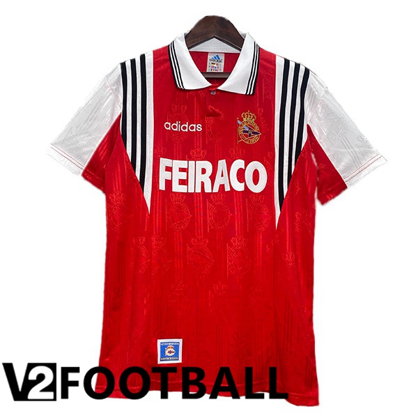 Deportivo de La Coruna Retro Away Soccer Shirt Red 1997-1998